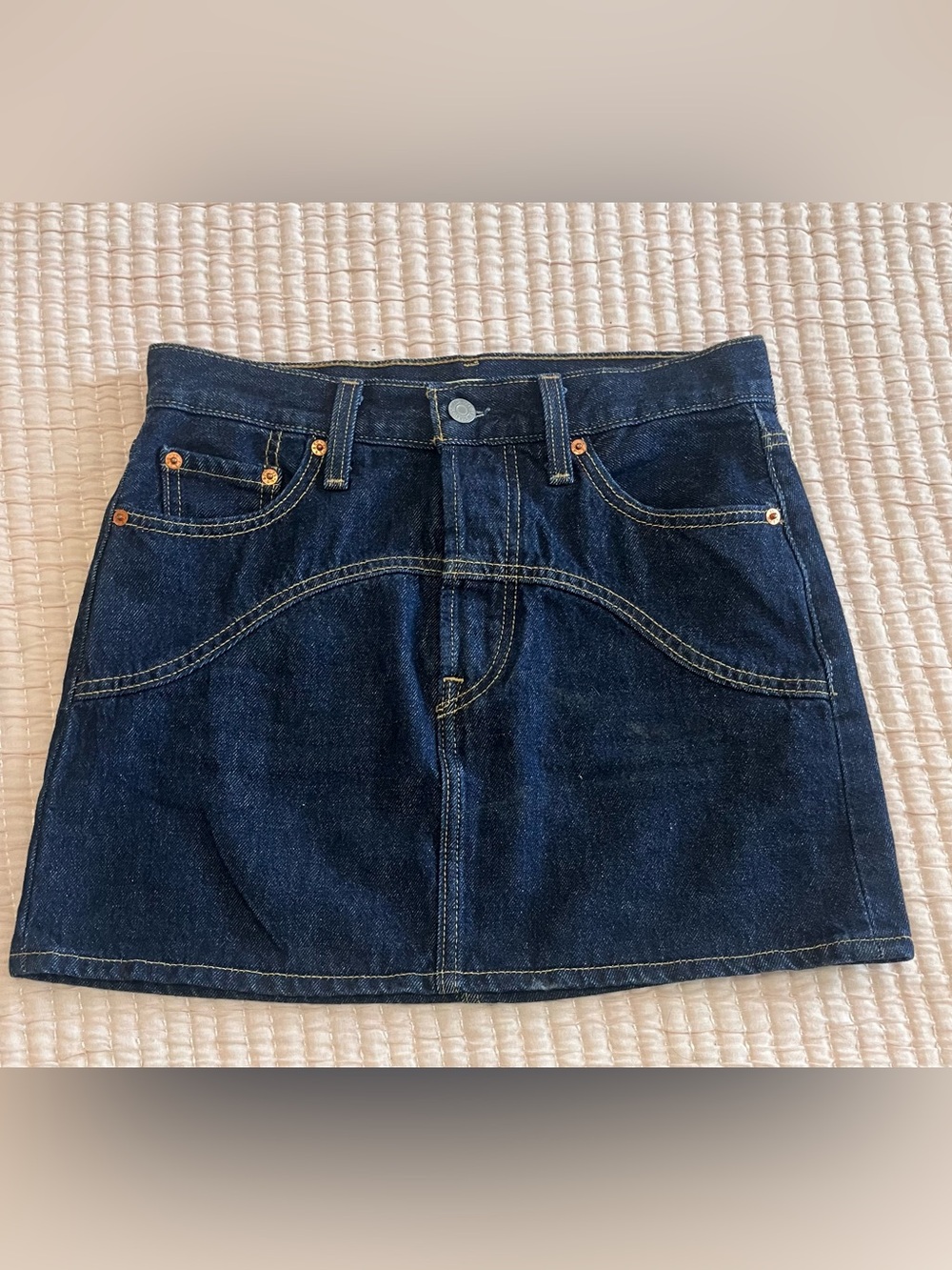 Dark Blue Denim Jean Mini Skirt size 25